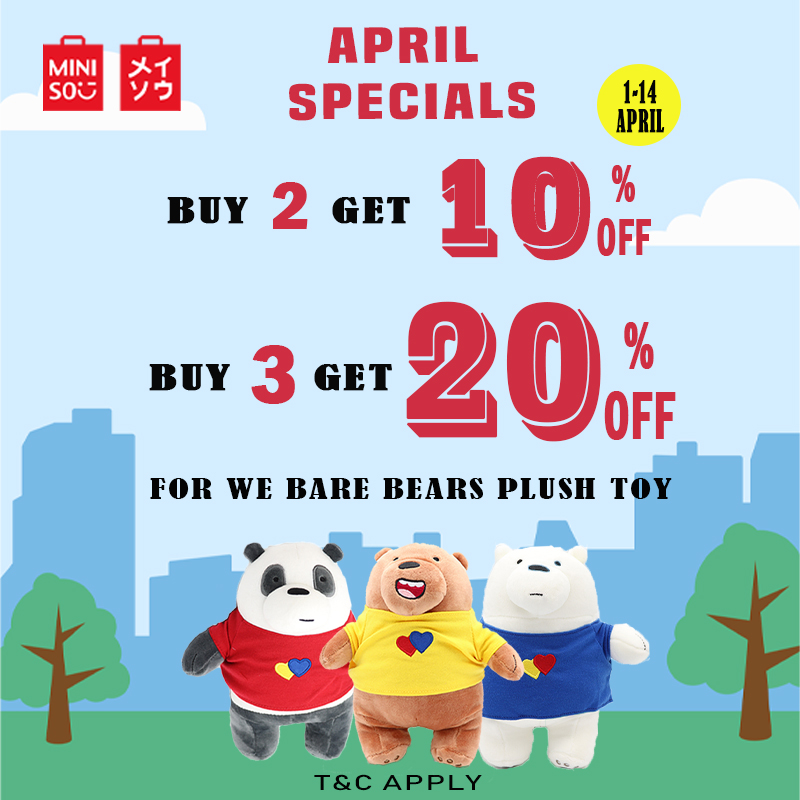 miniso life plush bear